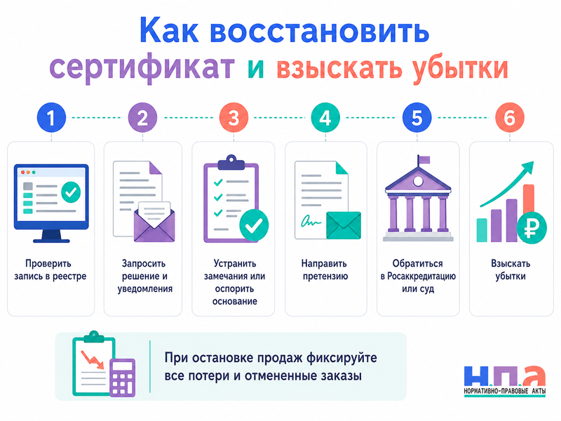 Орган по сертификации приостановил или прекратил сертификат соответствия без уведомления изготовителя