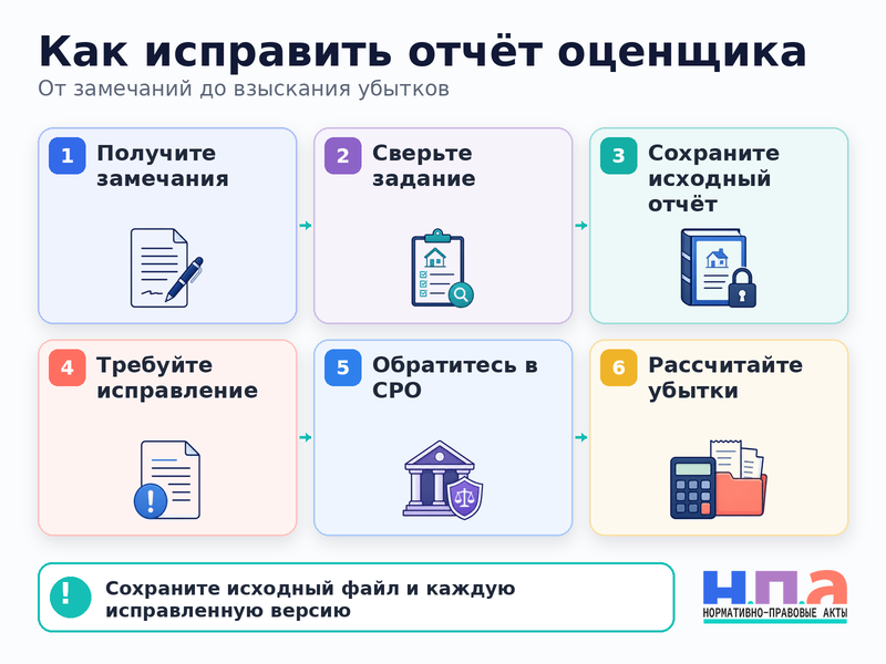 Ошибка оценщика в отчете как исправить документ и взыскать убытки