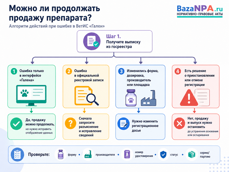 Ошибка в ВетИС «Гален»