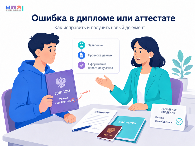 Ошибка в дипломе или аттестате как исправить сведения и получить дубликат документа