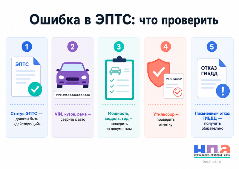 Ошибка в электронном ПТС как исправить сведения и зарегистрировать автомобиль