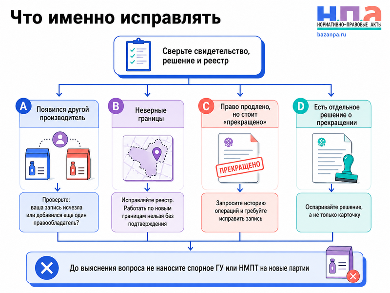 Ошибка в реестре ГУ или НМПТ
