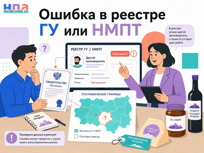 Ошибка в реестре ГУ или НМПТ