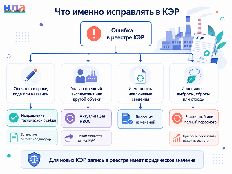 Ошибка в реестре КЭР