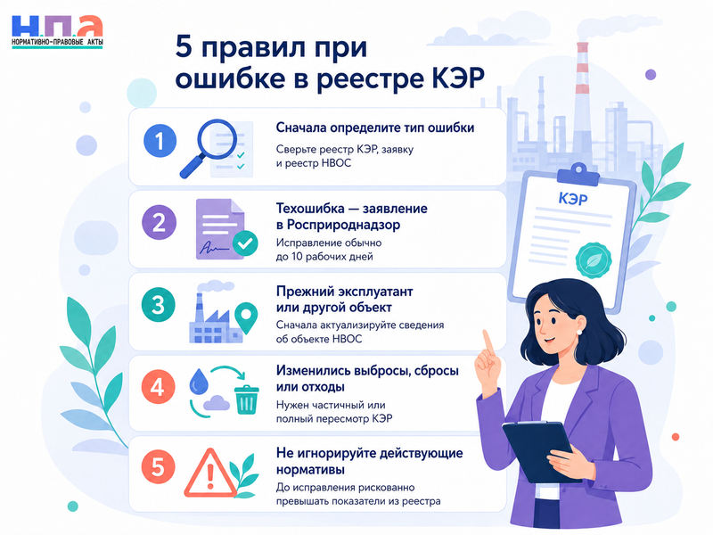 Ошибка в реестре КЭР