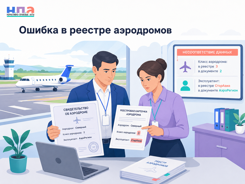 Ошибка в реестре аэродромов Росавиации