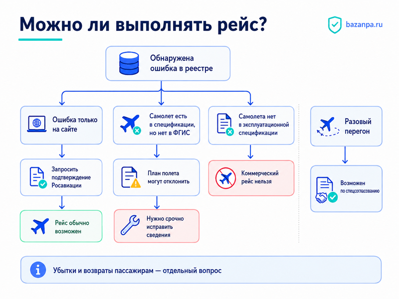 Ошибка в реестре эксплуатантов Росавиации