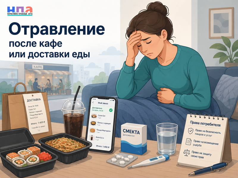 Отравление в кафе, ресторане или после доставки еды