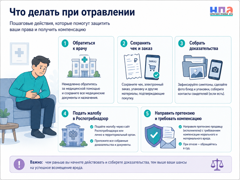 Отравление в кафе, ресторане или после доставки еды