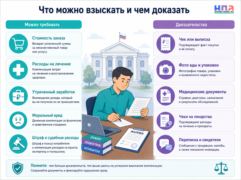 Отравление в кафе, ресторане или после доставки еды