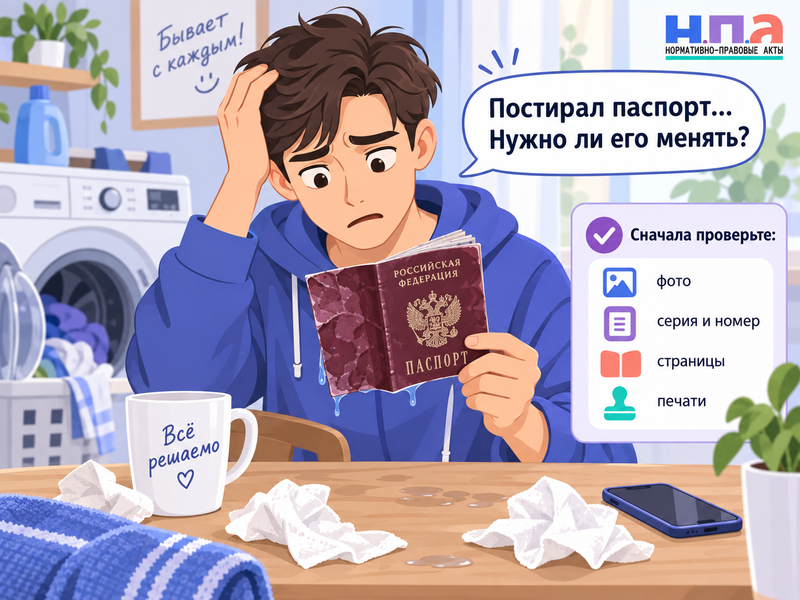 Паспорт постирали, порвали или испачкали - что делать