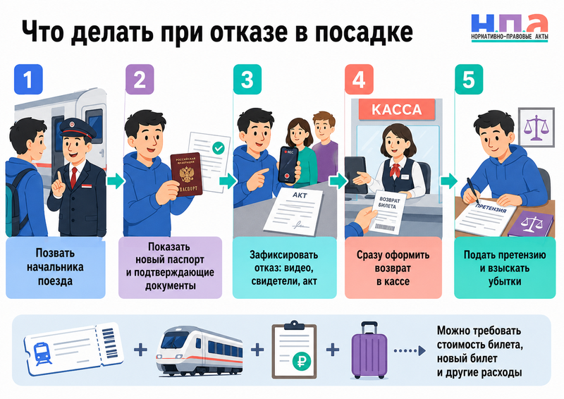 Пассажира не пустили в поезд после замены паспорта или смены фамилии как вернуть деньги