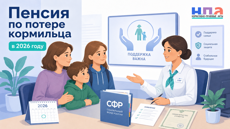 Пенсия по потере кормильца в 2026 году кому положена, размер и срок выплаты