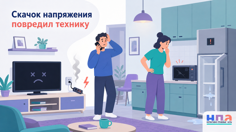 Перепад напряжения повредил бытовую технику как взыскать ущерб с энергоснабжающей организации