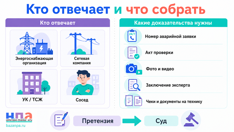 Перепад напряжения повредил бытовую технику как взыскать ущерб с энергоснабжающей организации