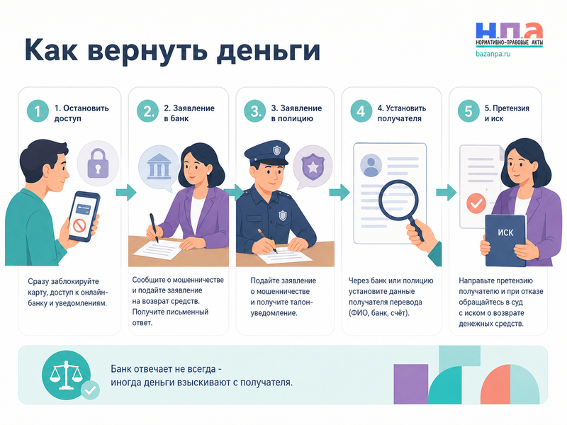 Перевел деньги мошенникам добровольно: обязан ли банк вернуть платеж и как взыскать деньги с получателя