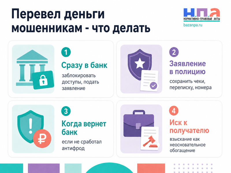 Перевел деньги мошенникам добровольно: обязан ли банк вернуть платеж и как взыскать деньги с получателя