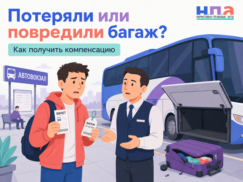 Перевозчик потерял или повредил багаж в междугороднем автобусе как получить компенсацию