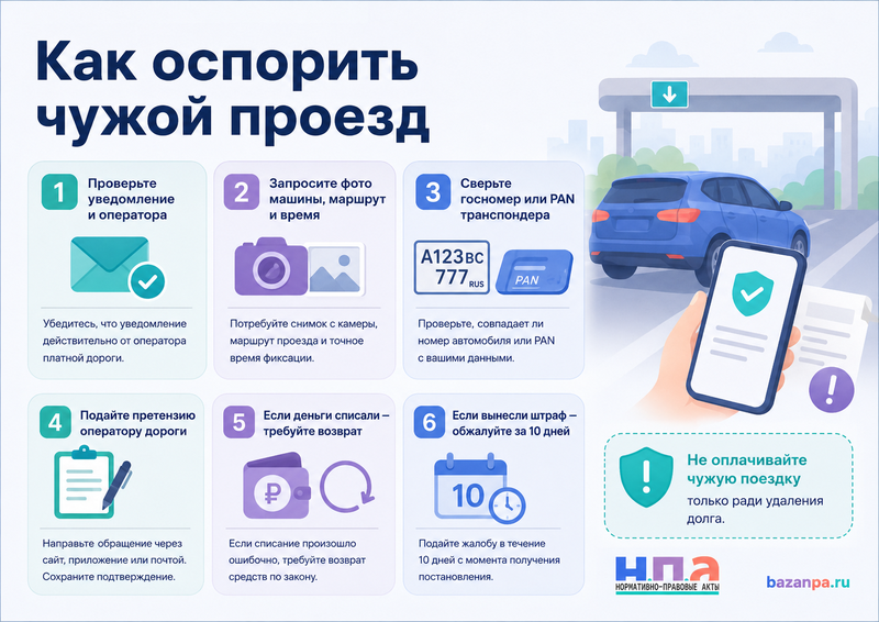 Платная дорога начислила чужую поездку или задолженность как оспорить