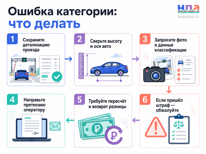 Платная дорога неправильно определила категорию автомобиля как исправить тариф и вернуть переплату