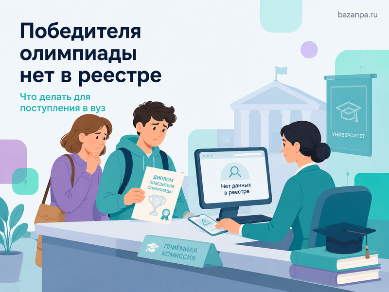 Победитель или призёр олимпиады отсутствует в реестре как срочно исправить сведения для поступления