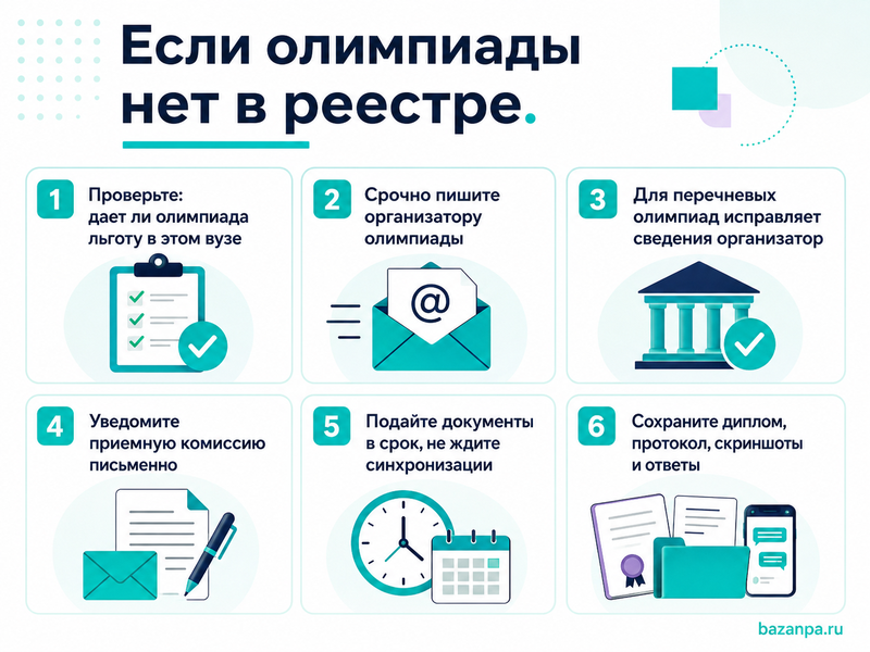 Победитель или призёр олимпиады отсутствует в реестре как срочно исправить сведения для поступления