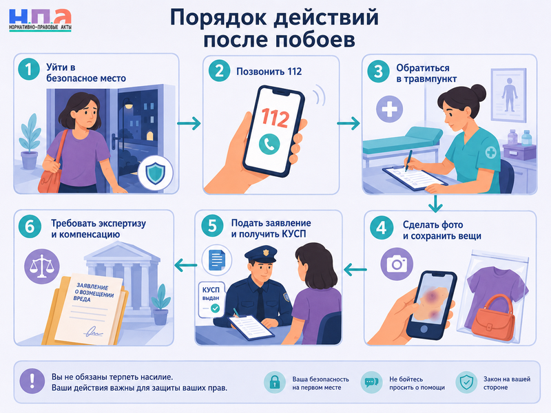 Побои без свидетелей как зафиксировать травмы, подать заявление и взыскать компенсацию