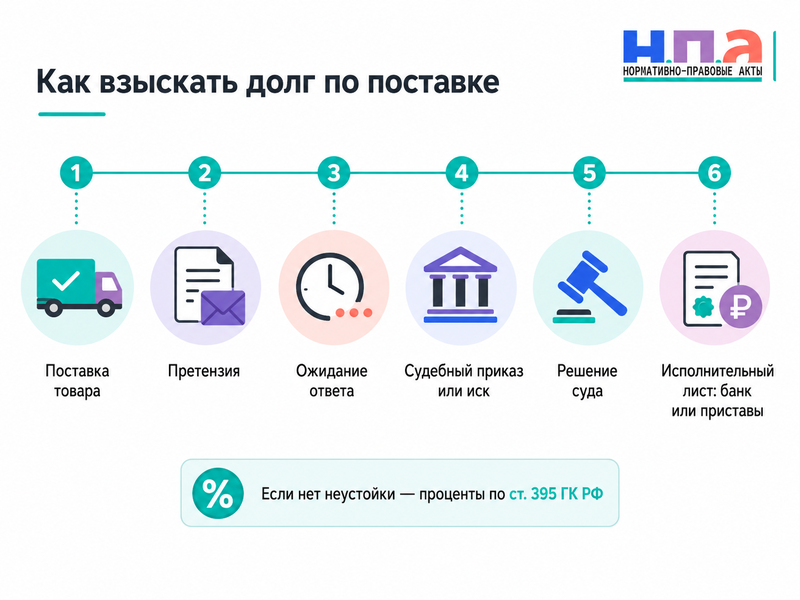 Покупатель не оплатил товар по договору поставки претензия, проценты и взыскание долга