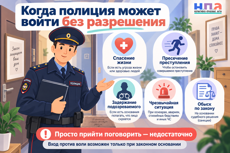 Полиция пришла домой - обязан ли я открыть дверь и впустить сотрудников