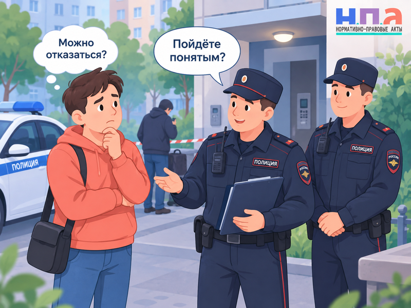 Полиция просит стать понятым - можно ли отказаться и что подписывать