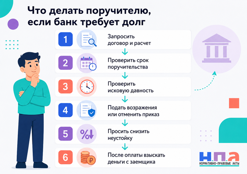 Поручитель по кредиту когда он отвечает за должника, как действует срок давности и когда поручительство прекращается