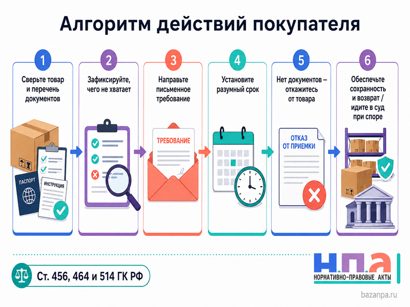 Поставщик не передал документы на товар можно ли отказаться от приемки и оплаты