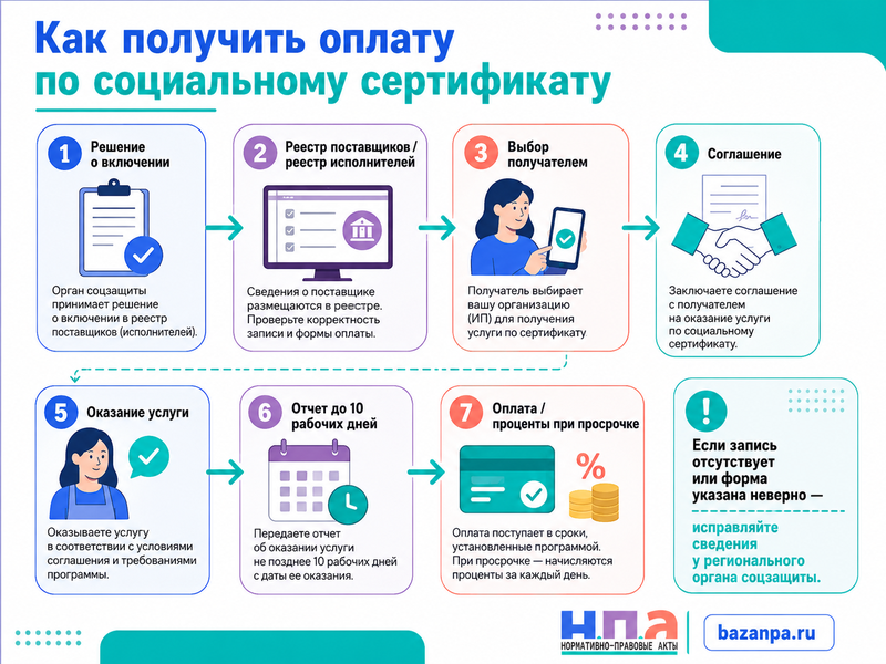 Поставщик социальных услуг включен в региональный реестр, но запись отсутствует