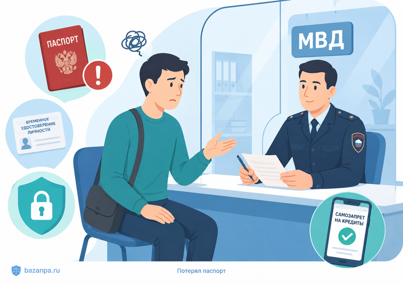 Потерял паспорт штраф, восстановление документа и защита от кредитов мошенников