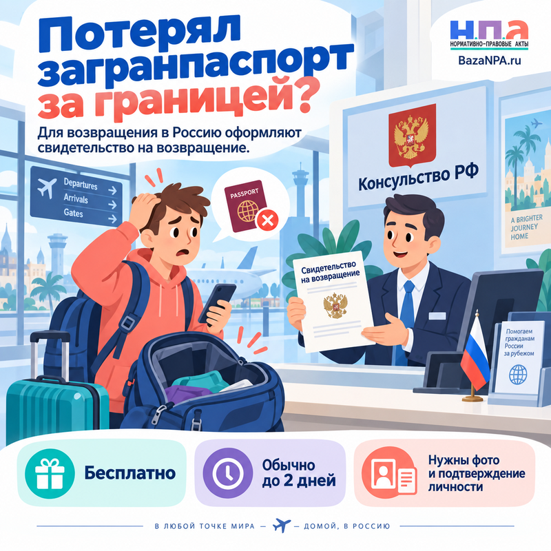 Потерял загранпаспорт за границей как вернуться в Россию