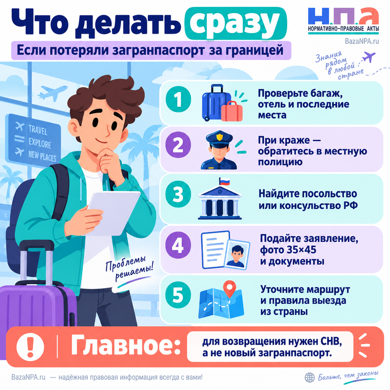 Потерял загранпаспорт за границей как вернуться в Россию