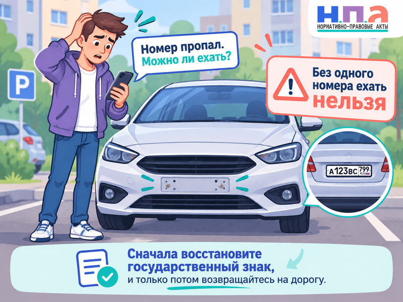 Потерялся или украли госномер автомобиля - что делать водителю