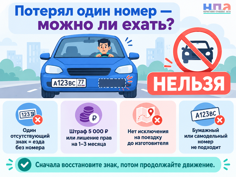 Потерялся или украли госномер автомобиля - что делать водителю