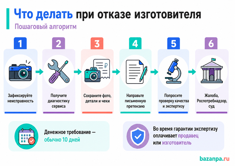 Право потребителя на независимый ремонт товара техническая документация, запчасти и отказ изготовителя