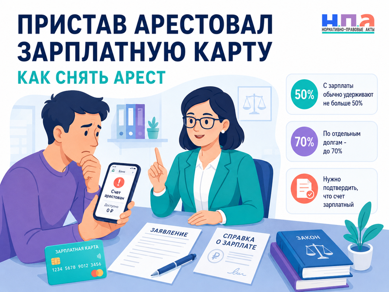 Пристав арестовал зарплатную карту как снять арест