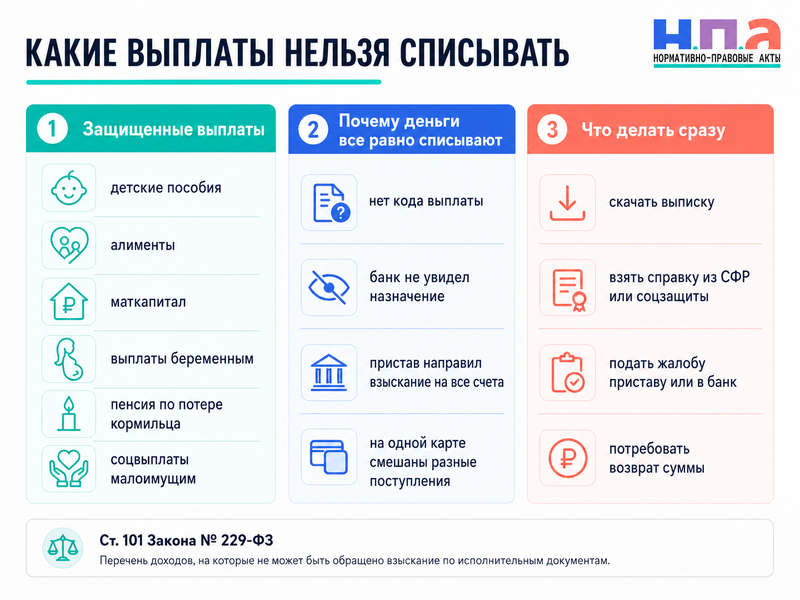 Пристав списал детские пособия или социальные выплаты: как вернуть деньги