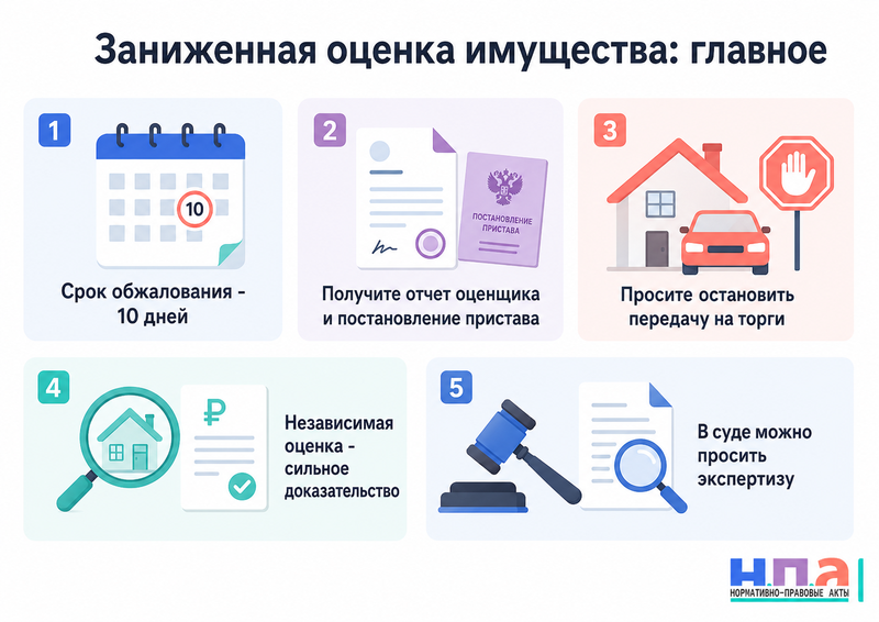 Пристав занизил стоимость арестованного имущества как оспорить оценку и заказать экспертизу
