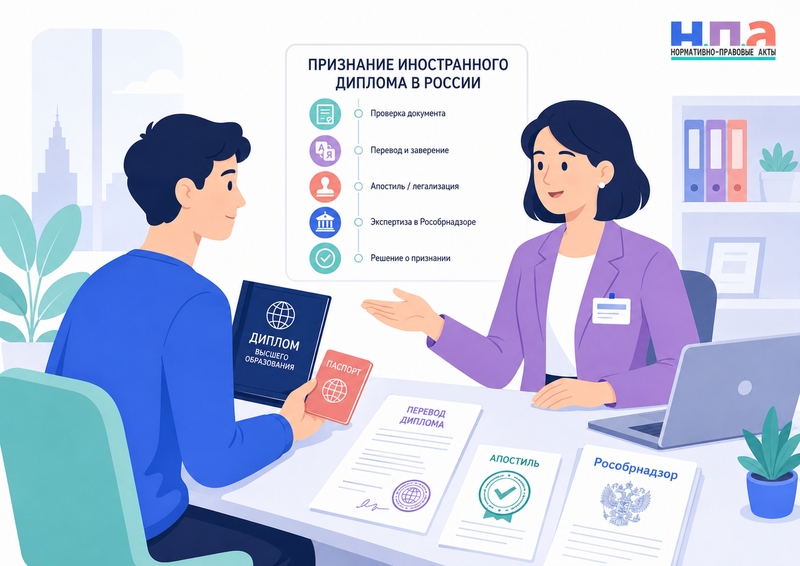 Признание иностранного диплома в России когда нужна процедура и что делать при отказе