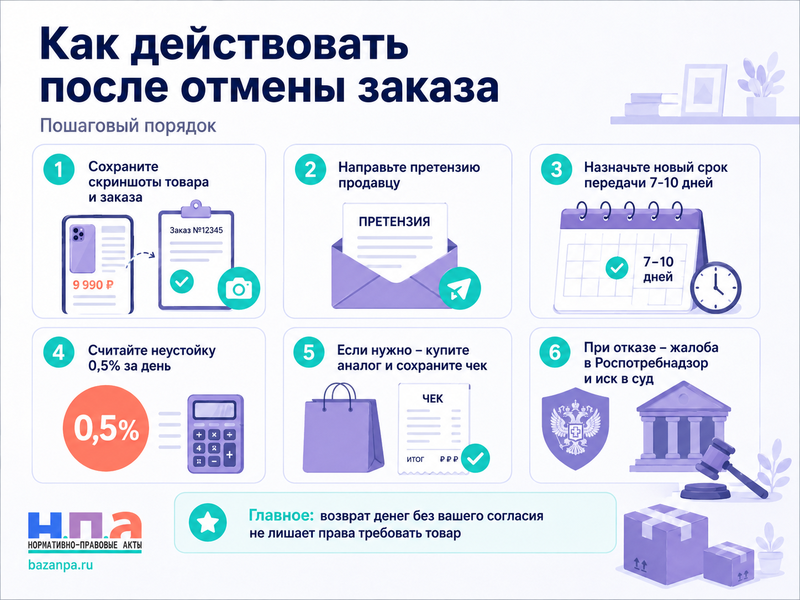 Продавец отменил оплаченный заказ из-за ошибочной цены: можно ли потребовать товар