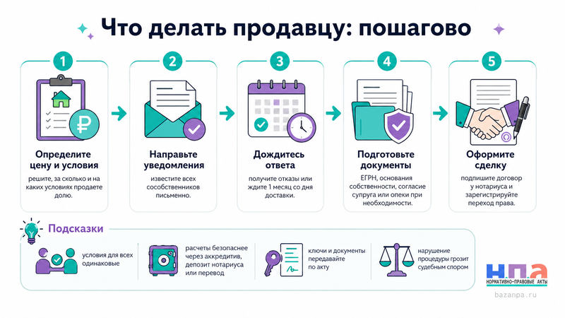 Продажа доли в квартире преимущественное право, нотариус и уведомление собственников