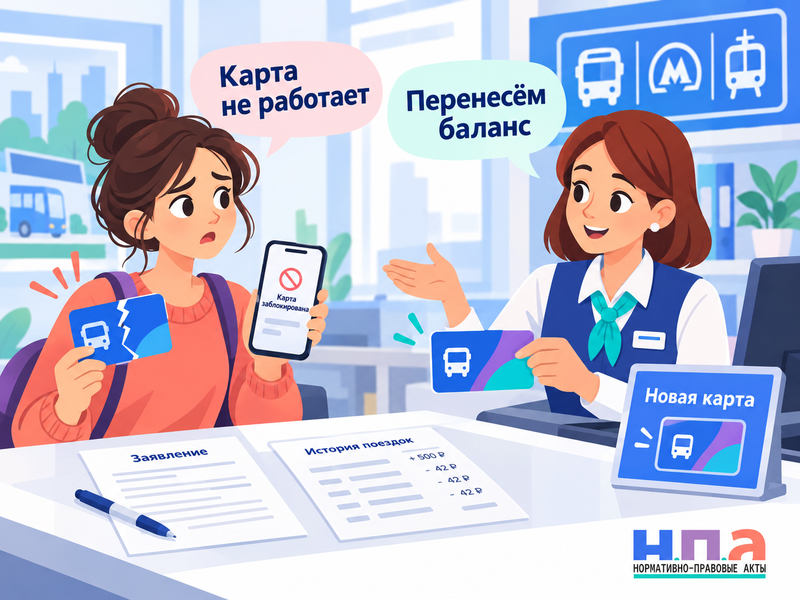 Проездной оплачен, но транспортная карта сломалась или потерялась