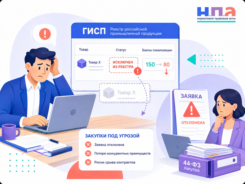 Производителя или товар ошибочно исключили из реестра российской промышленной продукции либо в записи пропало необходимое количество баллов — как восстановить сведения, если из-за ошибки отклоняют заявки на закупки