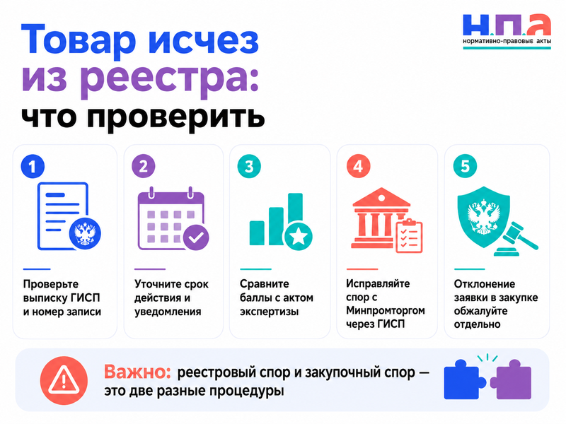 Производителя или товар ошибочно исключили из реестра российской промышленной продукции либо в записи пропало необходимое количество баллов — как восстановить сведения, если из-за ошибки отклоняют заявки на закупки