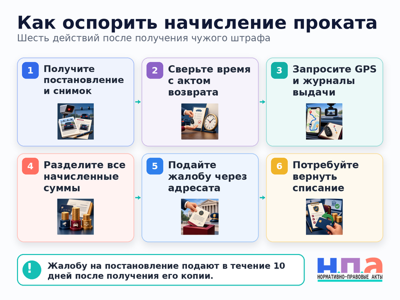 Прокат автомобиля выставил штраф ГИБДД после окончания аренды или за другого водителя