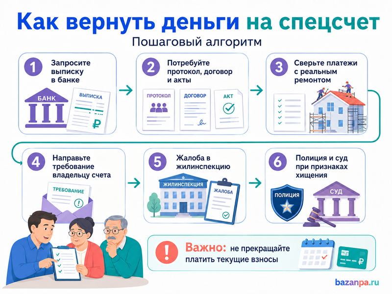 Пропали деньги со специального счета капитального ремонта: как проверить операции и привлечь владельца счета к ответственности